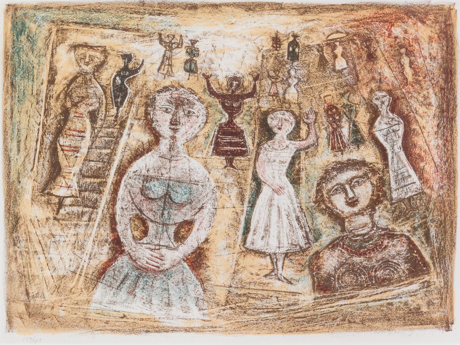 Massimo Campigli, (Italian, 1895-1971), La Benvenuta, 1958