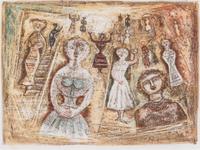 Massimo Campigli, (Italian, 1895-1971), La Benvenuta, 1958