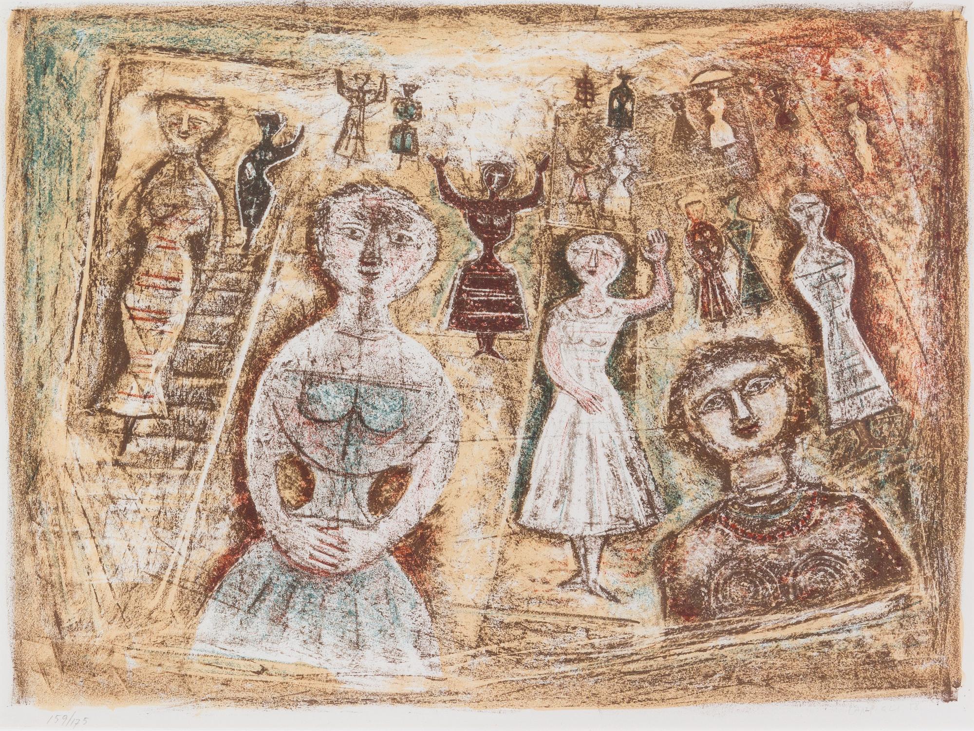 Massimo Campigli, (Italian, 1895-1971), La Benvenuta, 1958