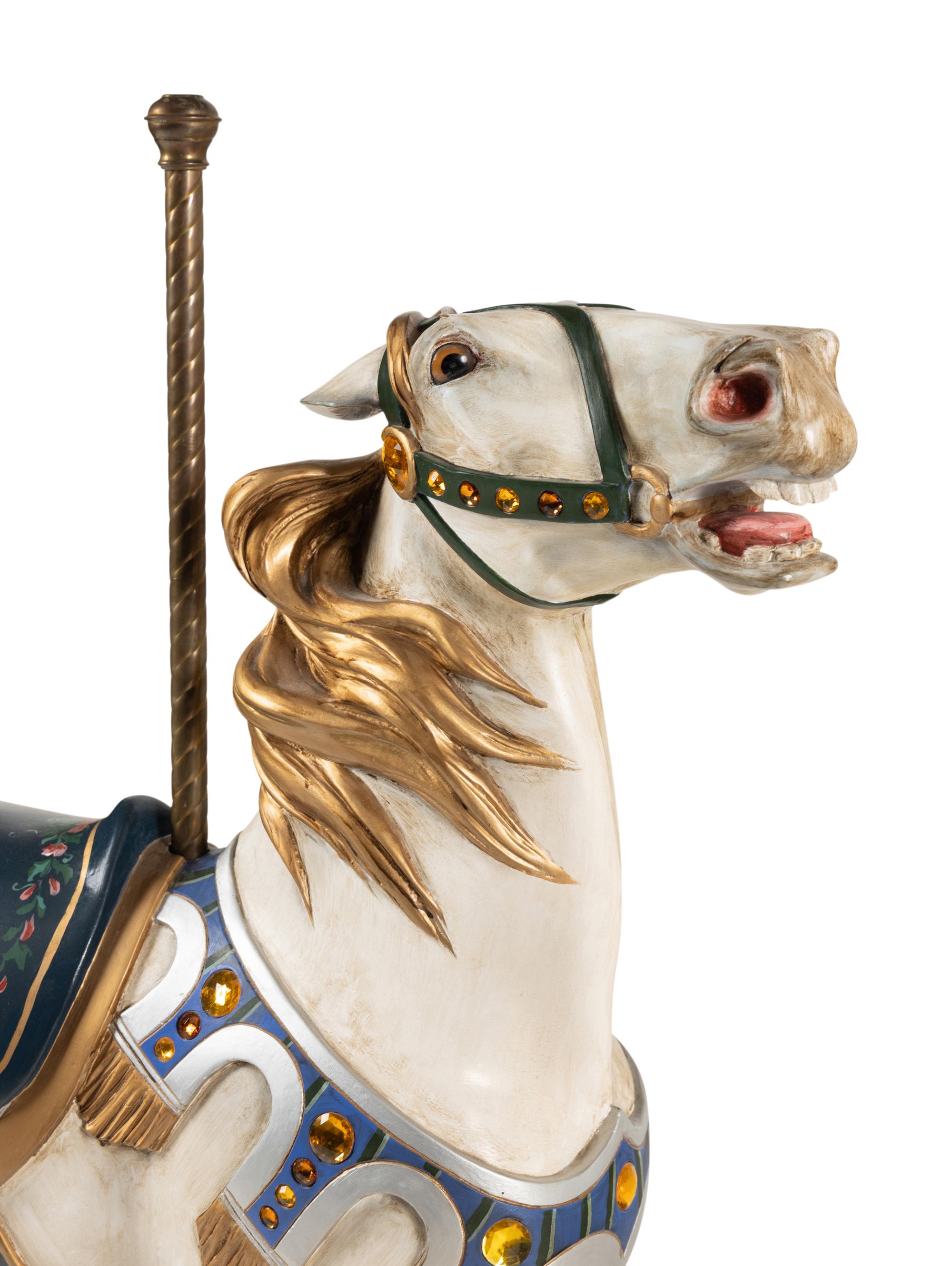 A Painted Composition Carousel Horse