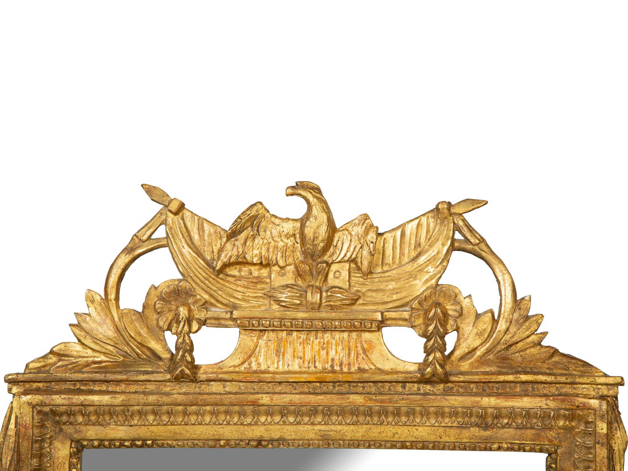 A Louis XVI Giltwood Mirror