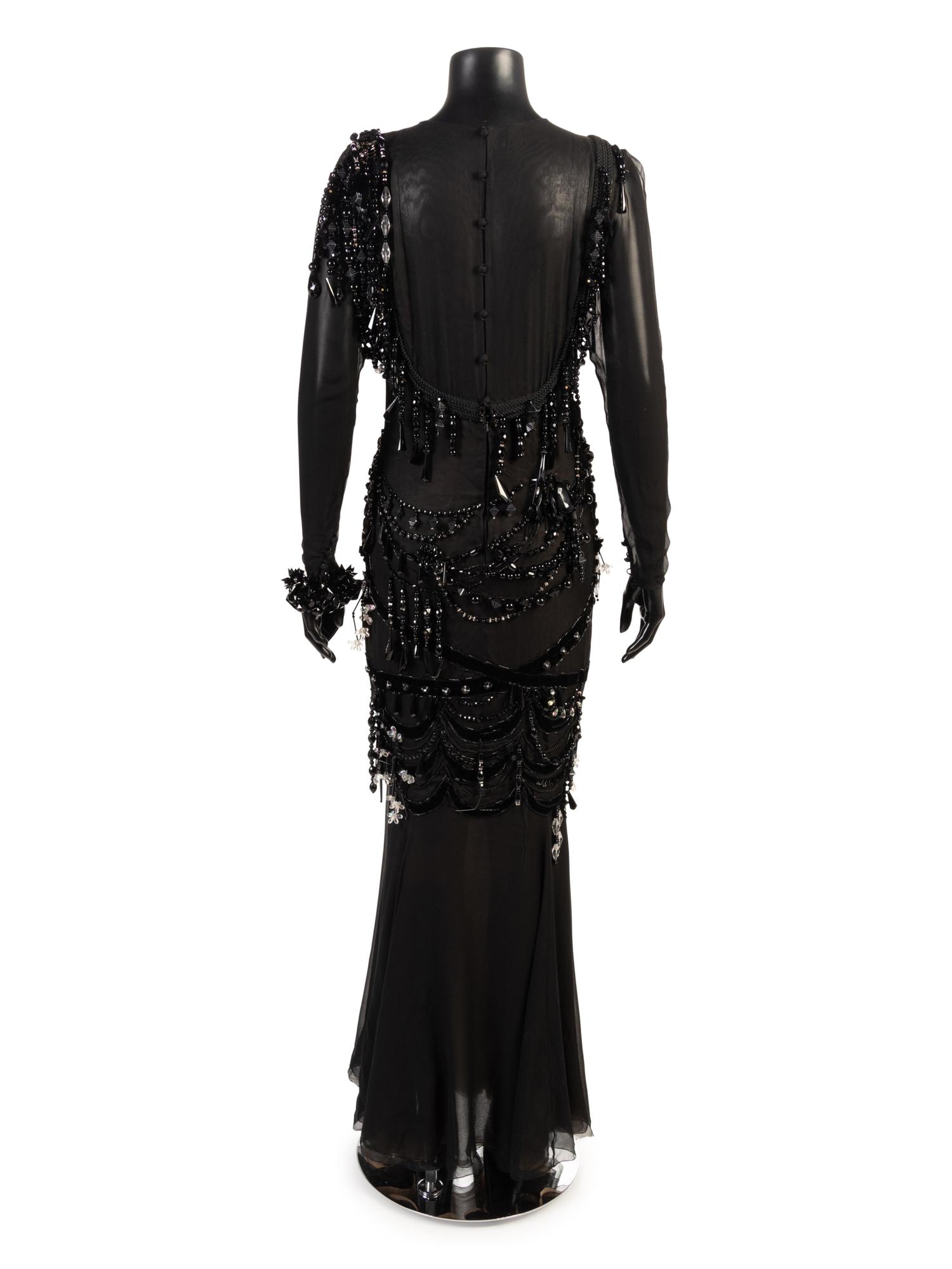 Christian Dior Haute Couture Dress with Matching Bracelet, 1980s