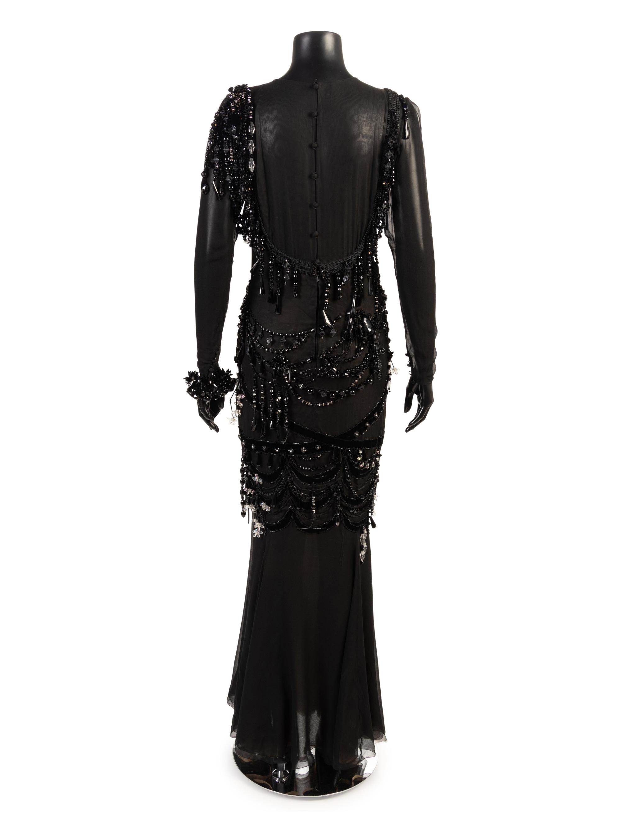 Christian Dior Haute Couture Dress with Matching Bracelet, 1980s