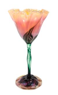 Lundberg Studios, DAVENPORT, CA, 1984, a floriform glass vase