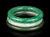 Three Chinese Hardstone Bangles