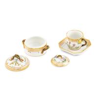 A Collection of Royal Copenhagen Flora Danica Porcelain Table Articles