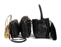 Five Designer Bags: Three Bottega Veneta, One Nancy Gonzalez, One Judith Leiber, 1980-90s