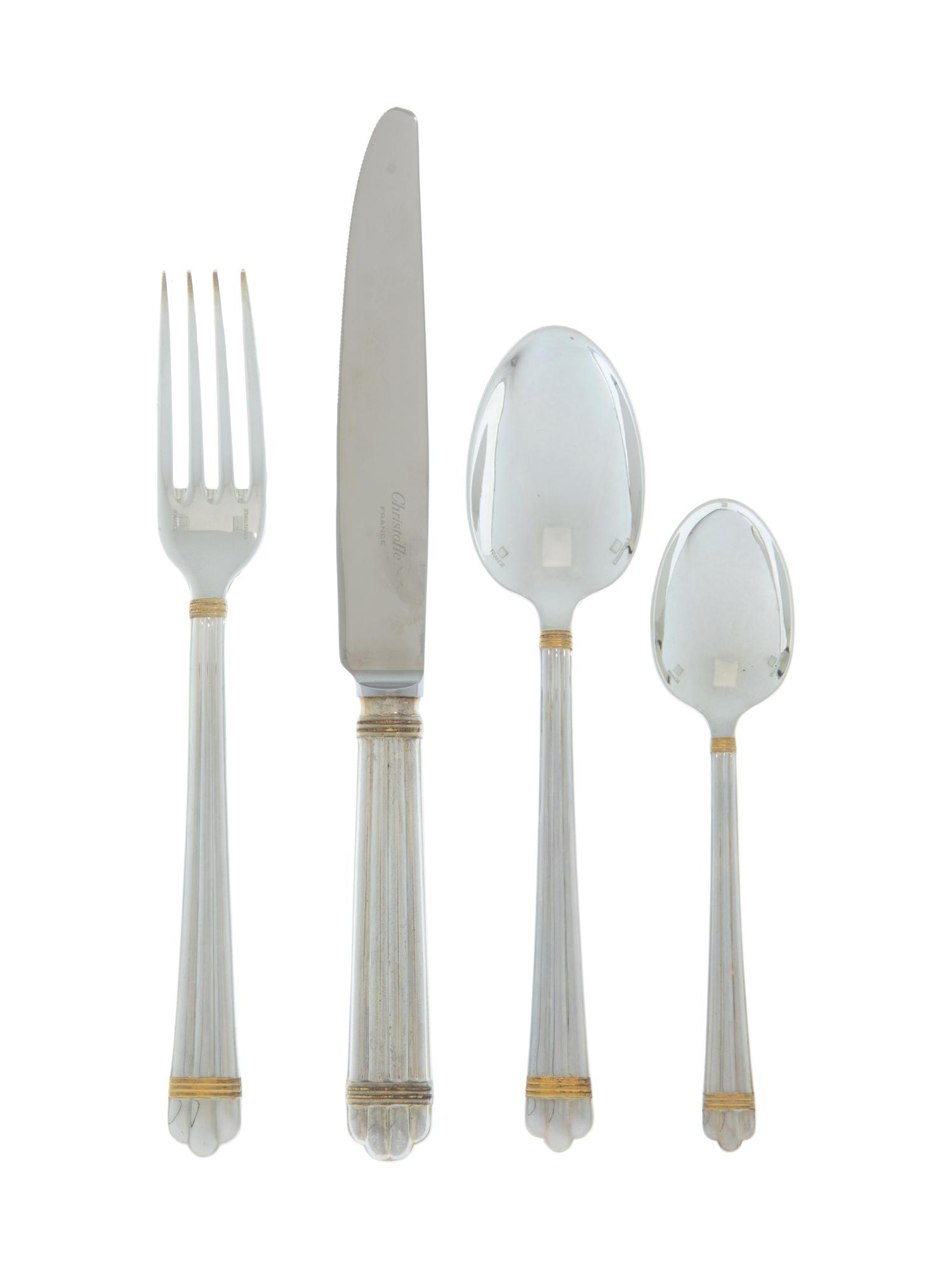 A Christofle Silver-Plate Flatware Service