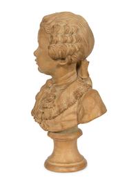 A French Terracotta Bust of a Boy