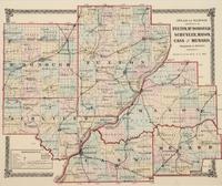 Atlas of Illinois : Counties of Fulton, McDonough, Schuyler, Mason, Cass, and Menard . Chicago: Warner & Beers, N.d. Plate 37. 23 ¼ x 26 ¼ in. Matted and framed.