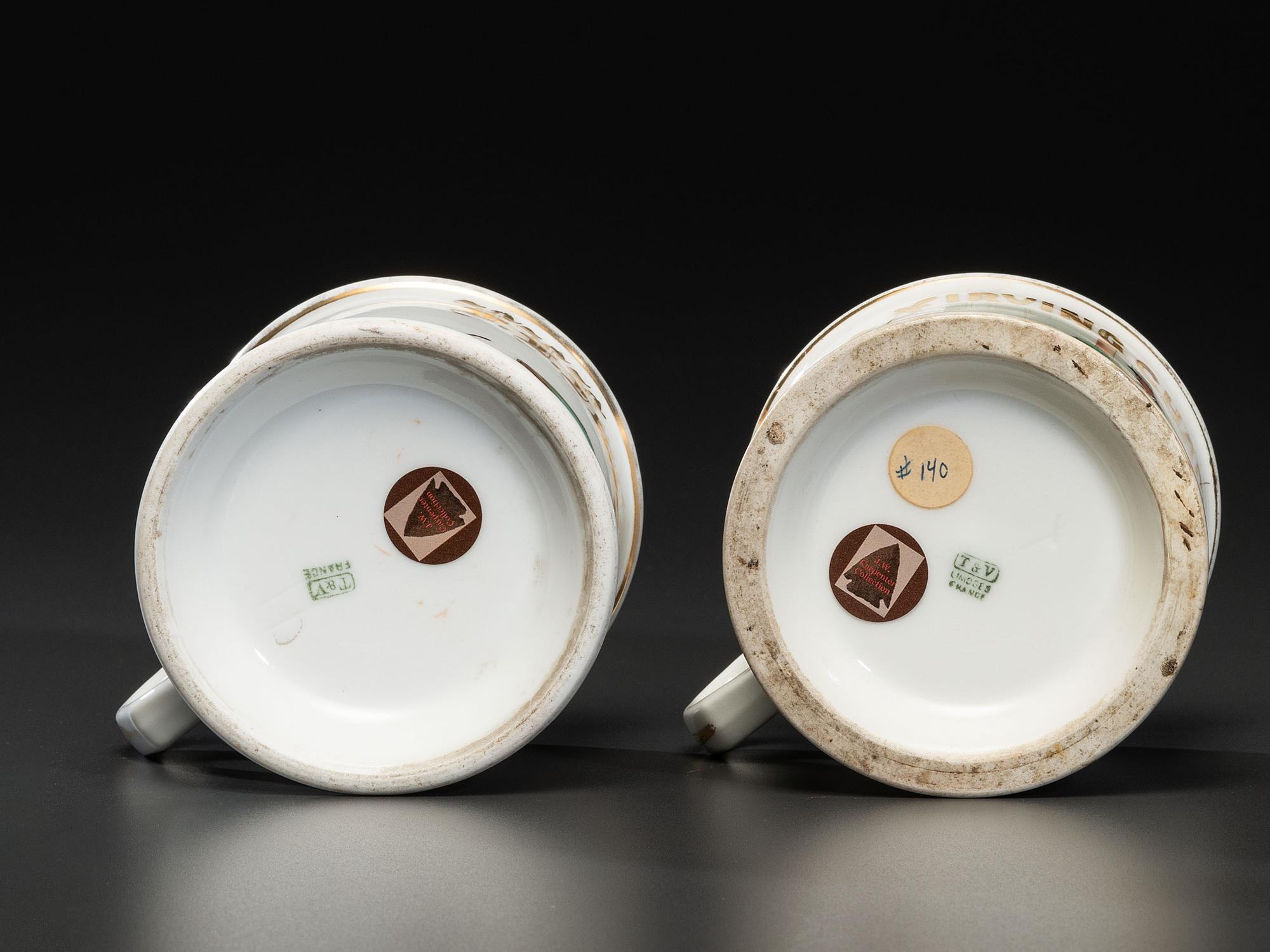Two Porcelain Occupational Shaving Mugs