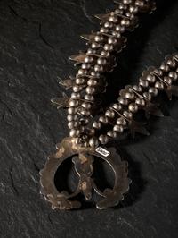Silver and Turquoise Squash Blossom Necklace AND Matching Hook Earrings