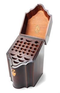 A Pair of George III Mahogany Cutlery Boxes Height 14 1/2 inches. — EARLY 19TH CENTURY