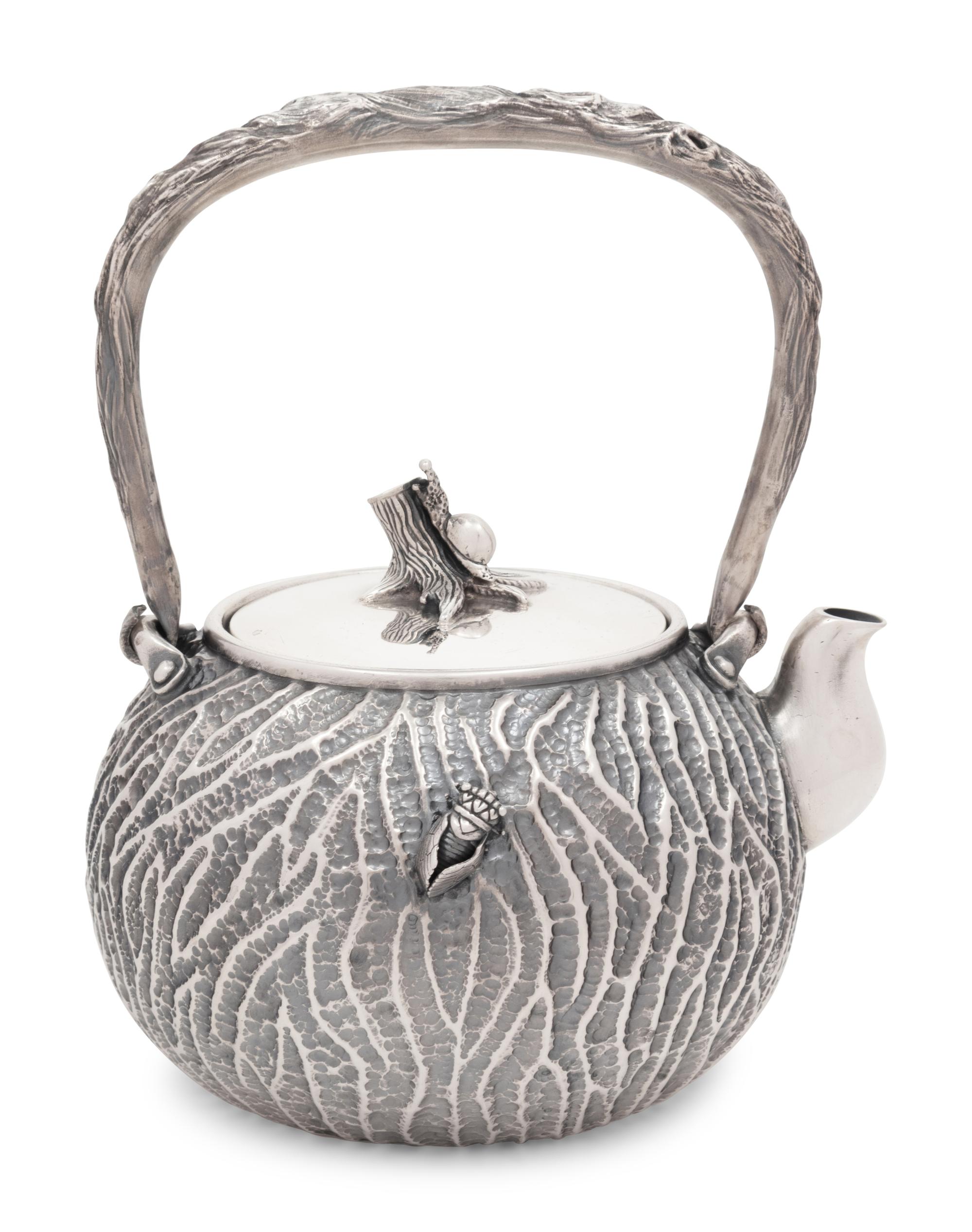 A Japanese Silver Kettle