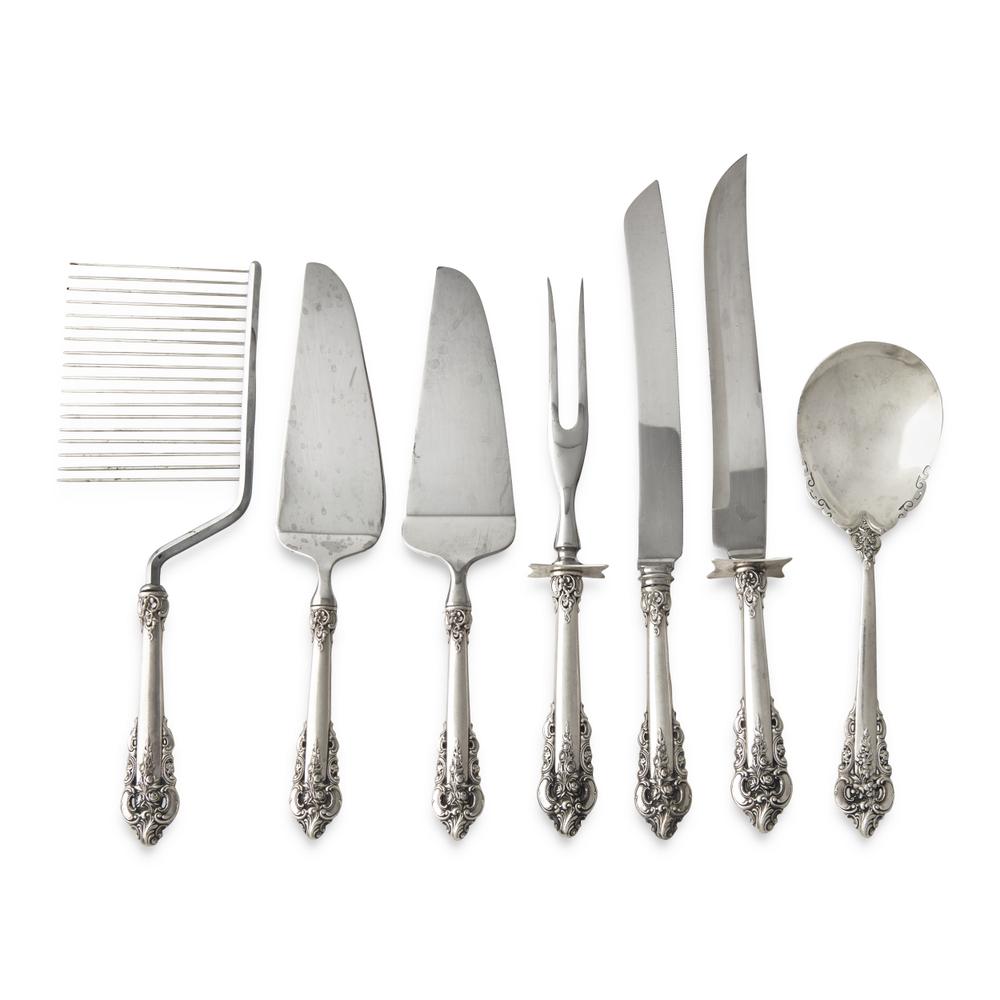 An American Silver Flatware Service – Grand Baroque Pattern, by Wallace
