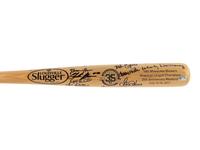 A 1982 Milwaukee Brewers American League Champions Team Signed Autograph Bat