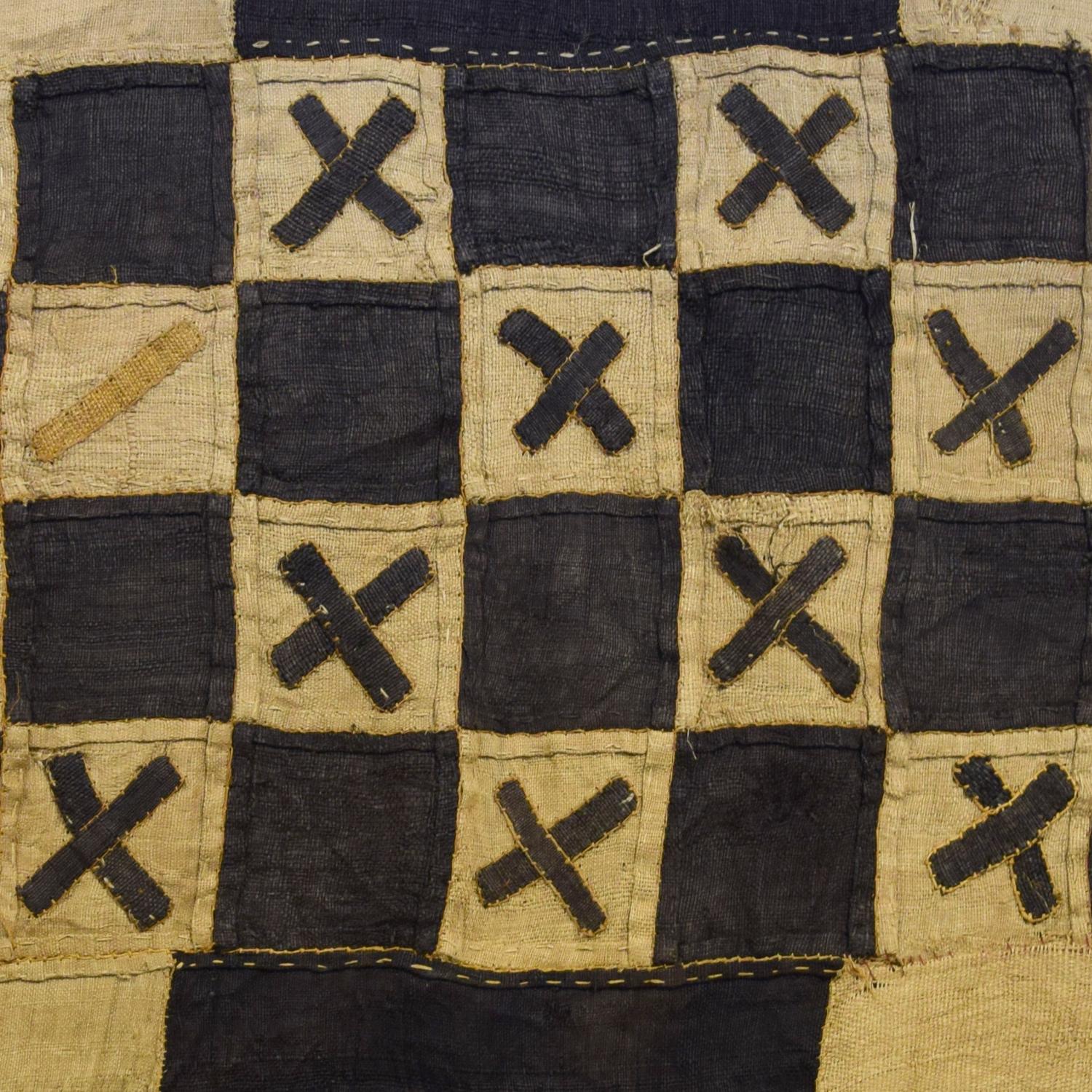 A Hand Woven Kuba Cloth 166" W x 23" H — Democratic Republic of the Congo, Mid-20th Century