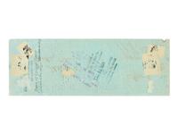 GARFIELD, James A. (1831-1881). Clipped signature from a check with correspondence from Garfield's sons. [ With: ] BRYAN, William Jennings. Signature.