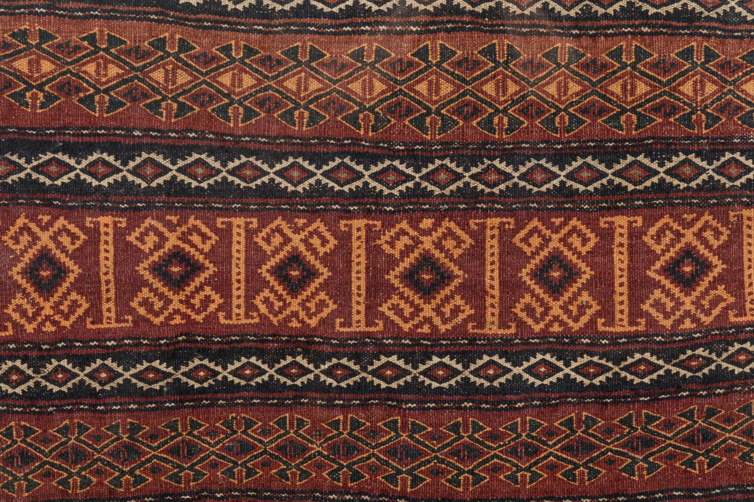 A Caucasian or Northwest Persian Wool Saddle Bag in an Acrylic Frame