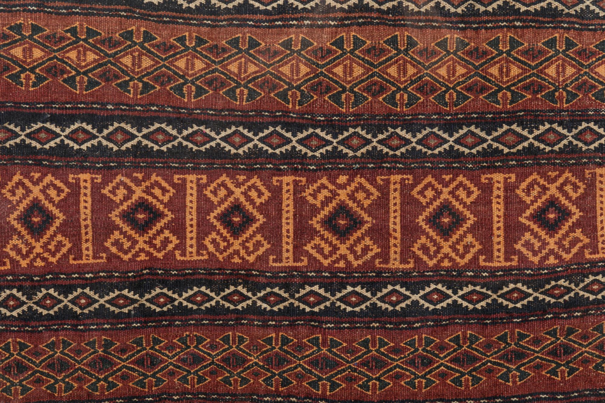 A Caucasian or Northwest Persian Wool Saddle Bag in an Acrylic Frame
