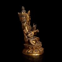 A Tibeto-Chinese gilt bronze figure of a Bodhisattva 藏傳觀音銅鎏金造像 18th century ????
