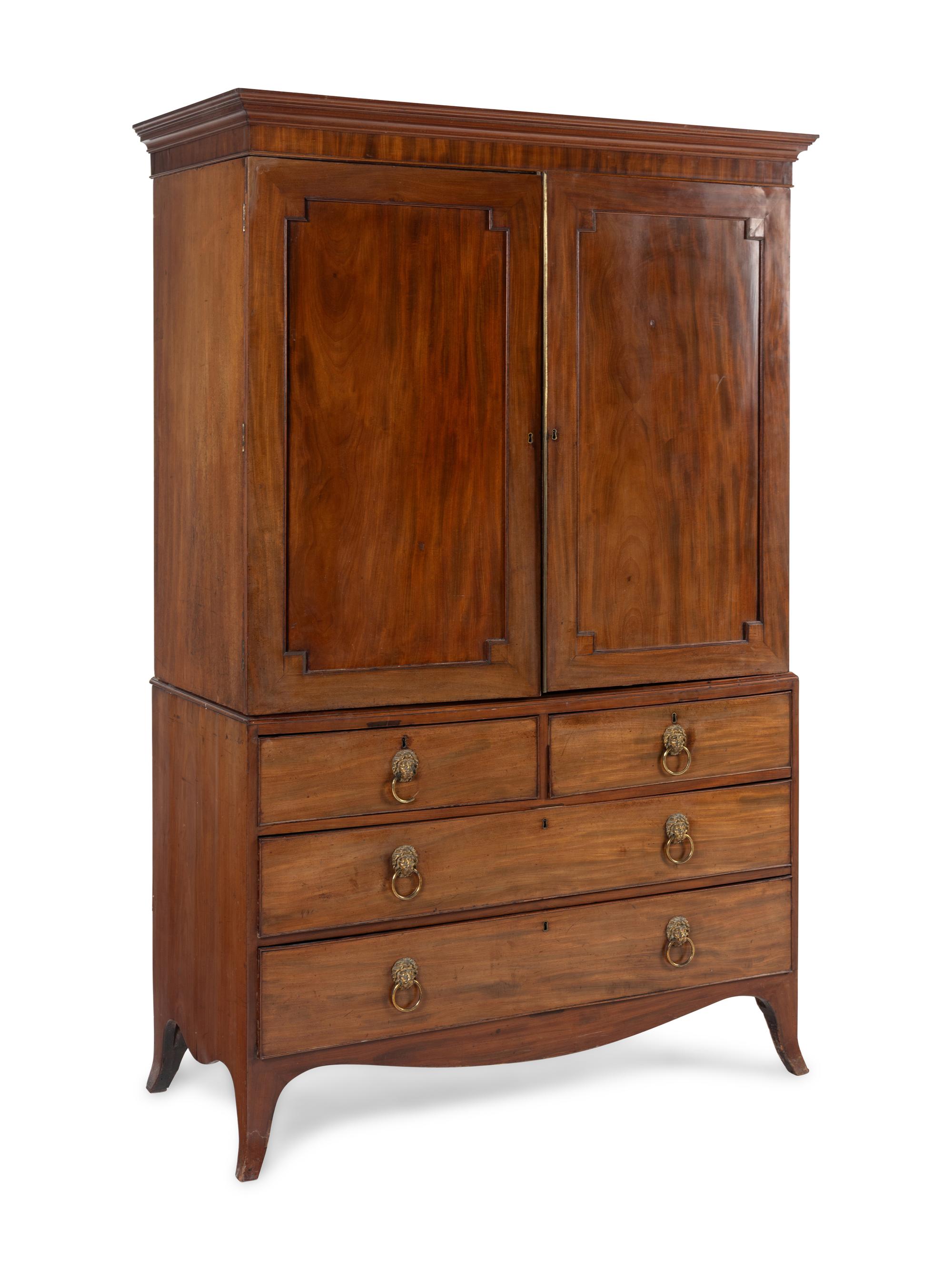 A George III Mahogany Linen Press
