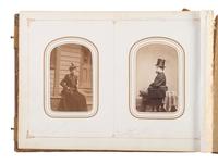 [Early Photo] Album related to photographer Francis Mowrey incl Image of Himself Dressed as a Woman