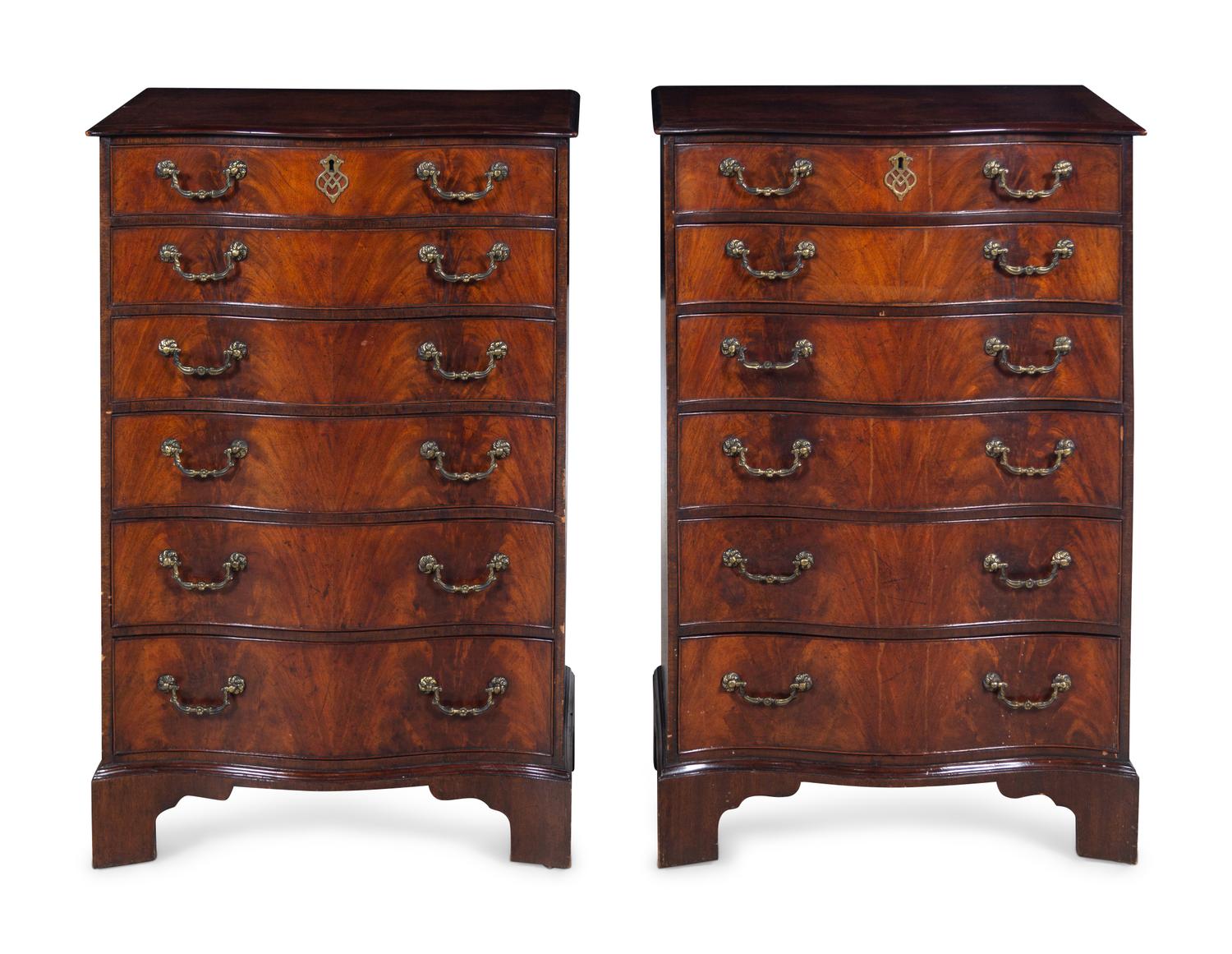 A Pair of George III Style Mahogany Side Chests