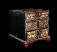 Two Korean Mother-of-Pearl Inlaid Lacquered Accessory Boxes