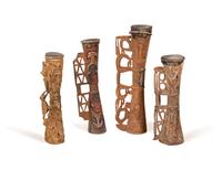 Four Asmat Drums