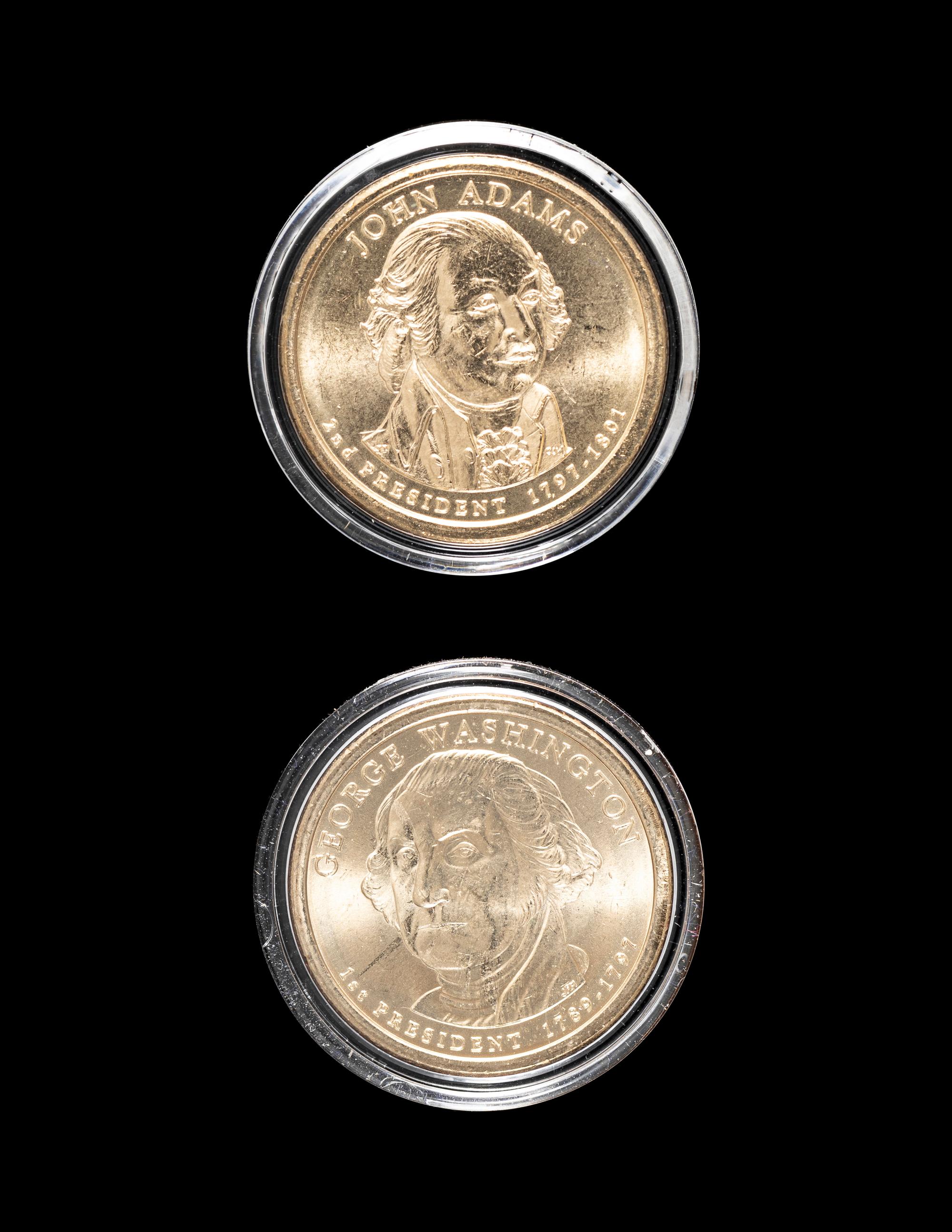 [ERROR] A Group of Four Presidential $1 Rim Error Coins
