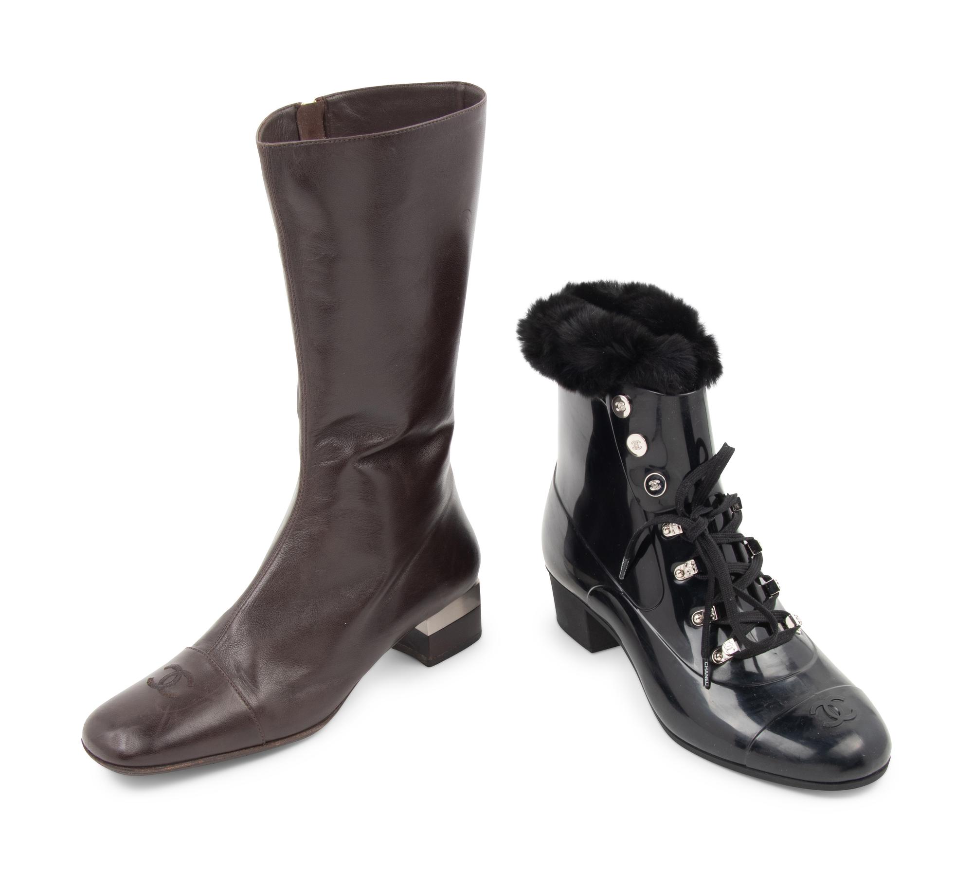 Five Pairs of Chanel Boots and Shoes