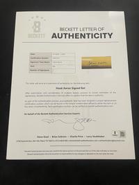 A Hank Aaron Signed Autograph Bat (Beckett Authentication Services Letter)