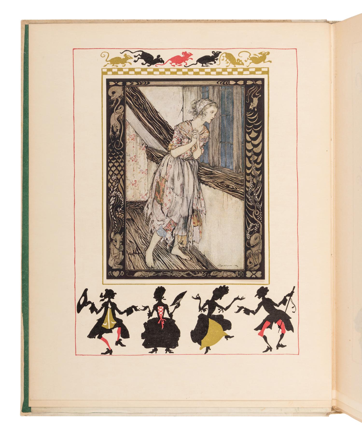 [RACKHAM, Arthur (1867-1939), illustrator]. EVANS, Charles Seddon (1883-1944). Cinderella . London and Philadelphia: William Heinemann and J.B. Lippincott Co., [1919].