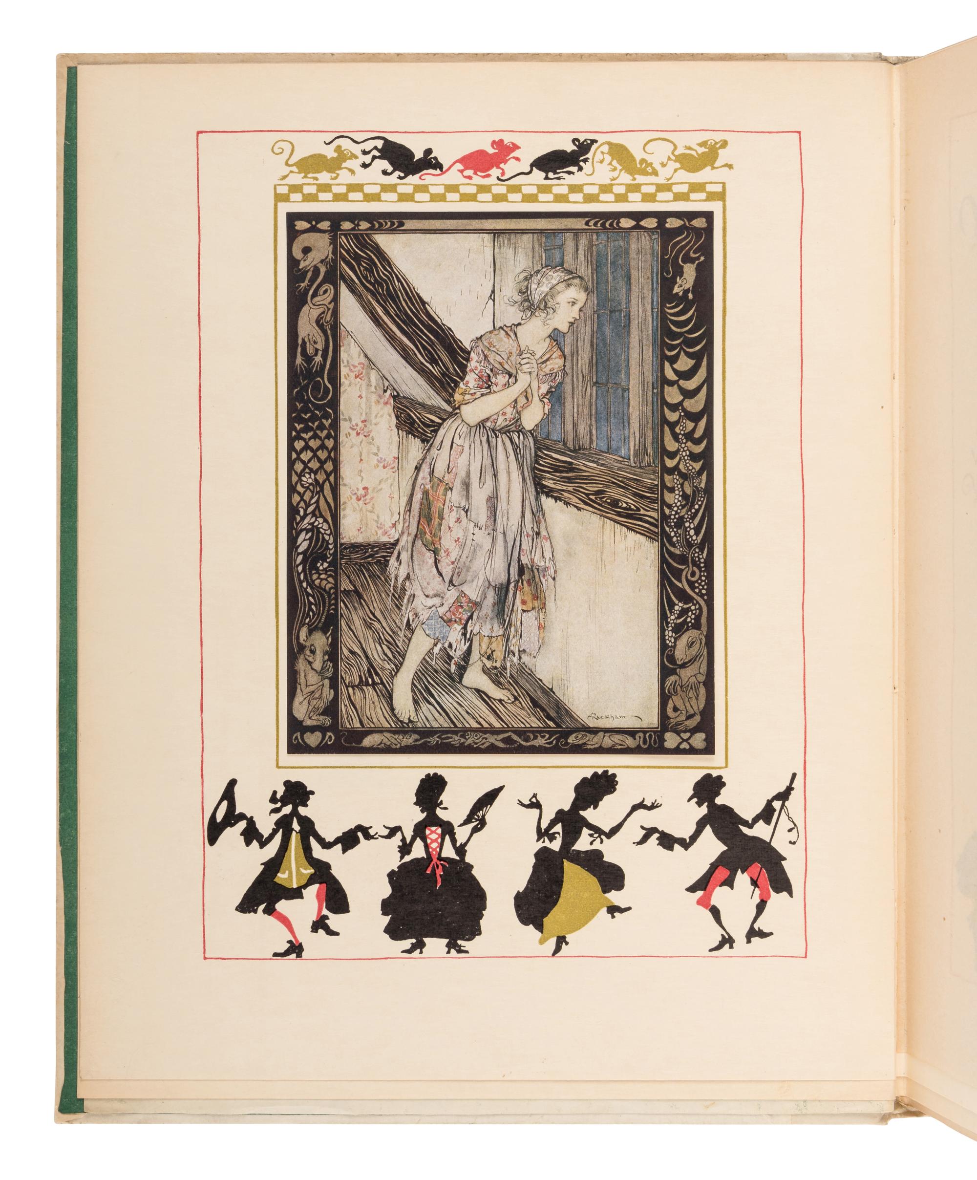 [RACKHAM, Arthur (1867-1939), illustrator]. EVANS, Charles Seddon (1883-1944). Cinderella . London and Philadelphia: William Heinemann and J.B. Lippincott Co., [1919].