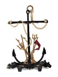 A Painted Cast Iron Nautical Umbrella Stand