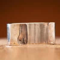 Zuni Silver Cuff Bracelet, with Blue Gem Turquoise Channel Inlay