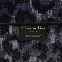 CHRISTIAN DIOR, NAVY LEOPARD MEDIUM BOOK TOTE