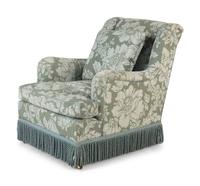 A Custom Bridgewater Style Easy Chair with Bullion Fringe
