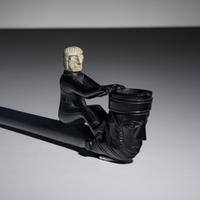 Haida Argillite Portrait Pipe