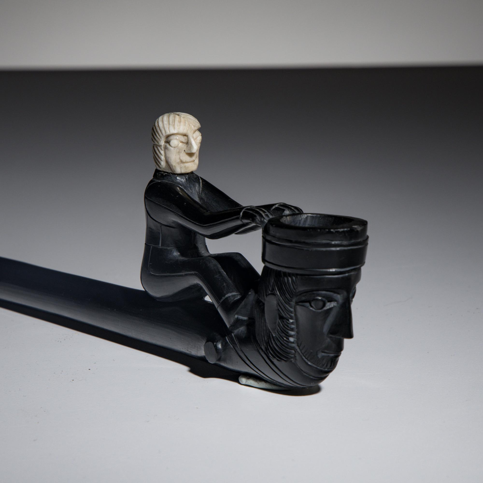 Haida Argillite Portrait Pipe