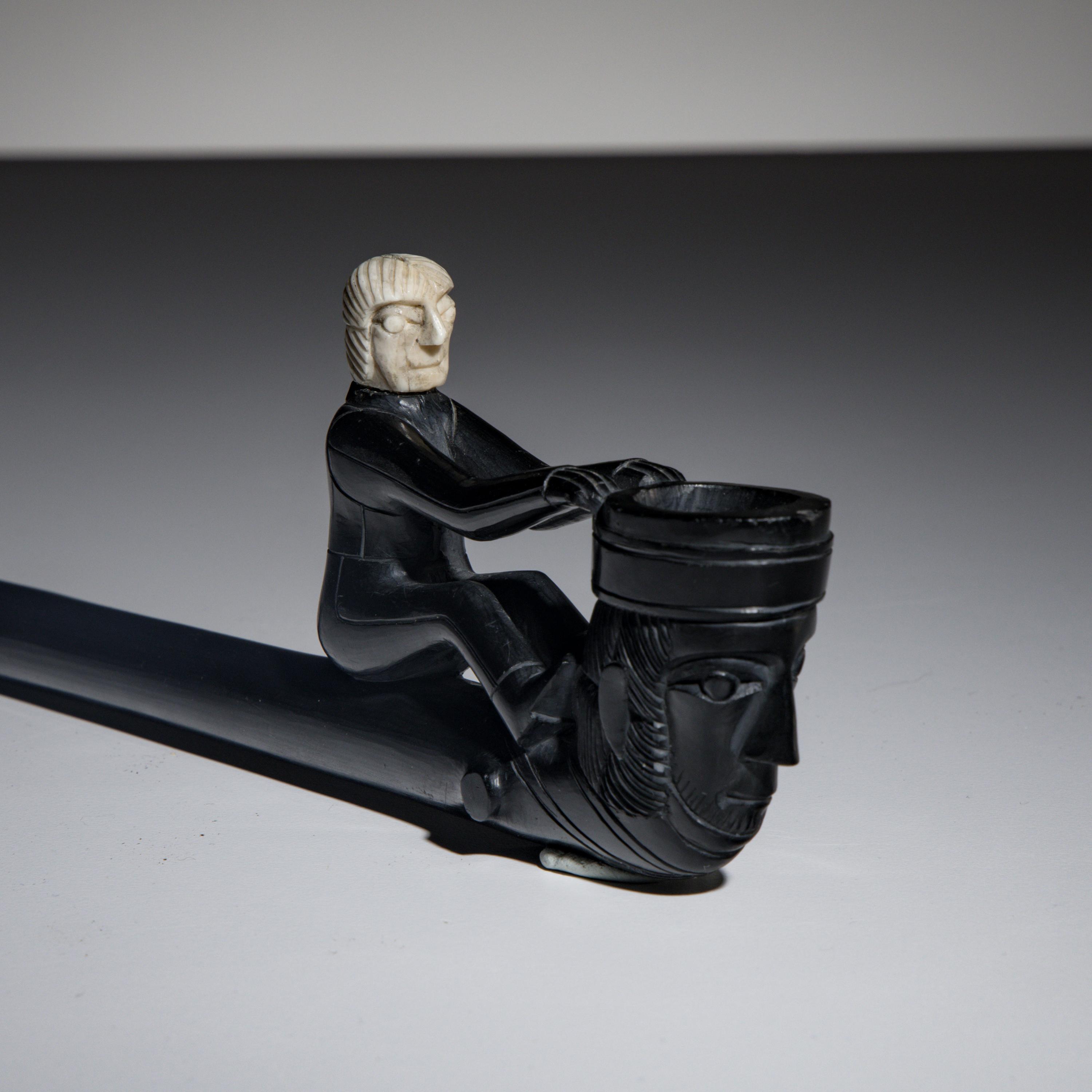 Haida Argillite Portrait Pipe