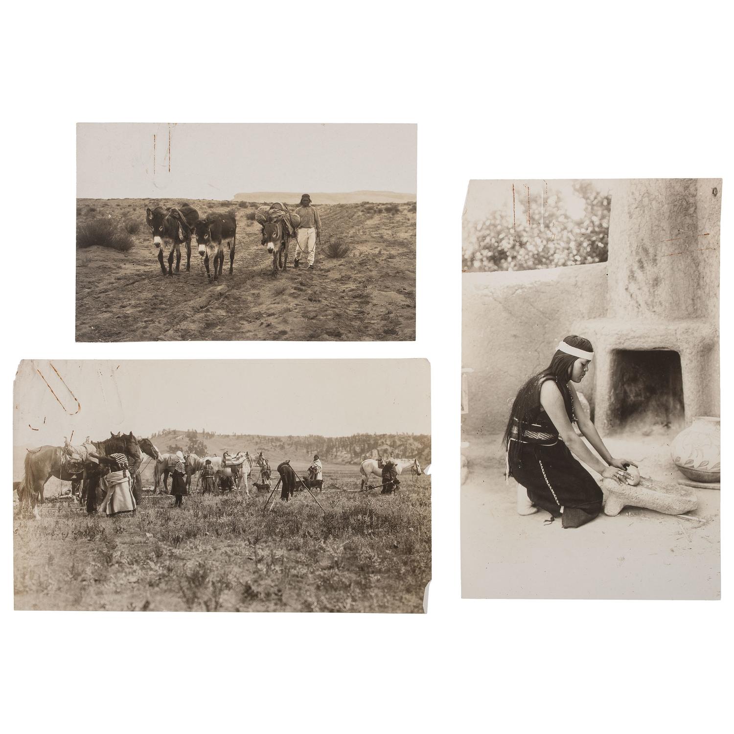 Edward Curtis, Ten Photographs from Original Manuscript Acquired Directly from the Curtis Estate