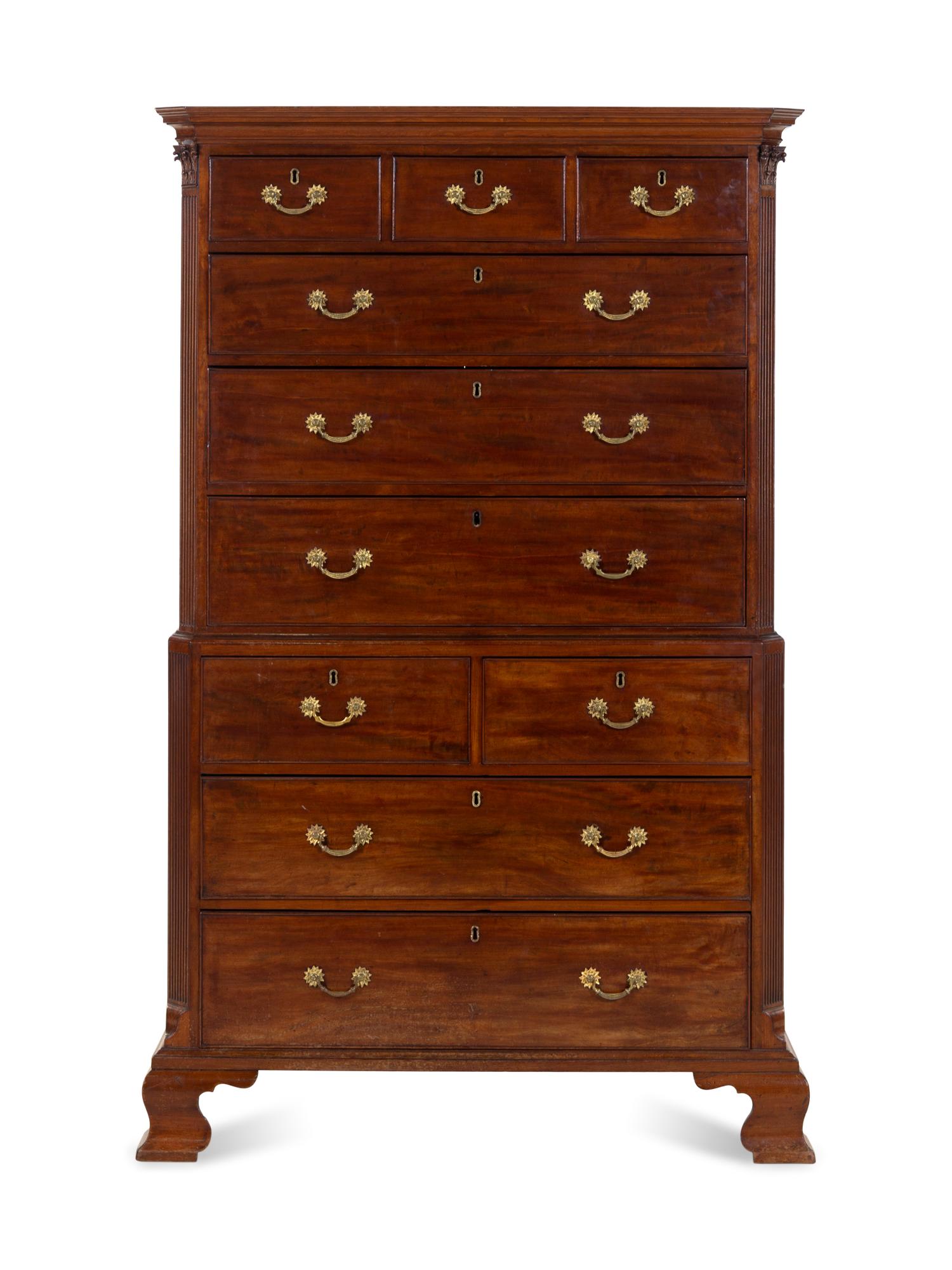 A George III Mahogany Chest-on-Chest