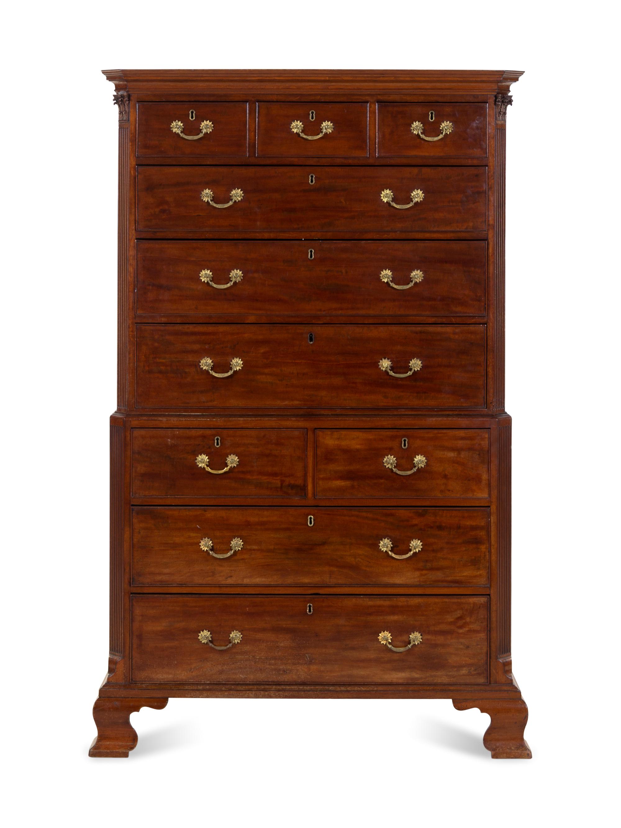 A George III Mahogany Chest-on-Chest