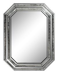 A Pair of Octagonal Faceted Glass Framed Mirrors