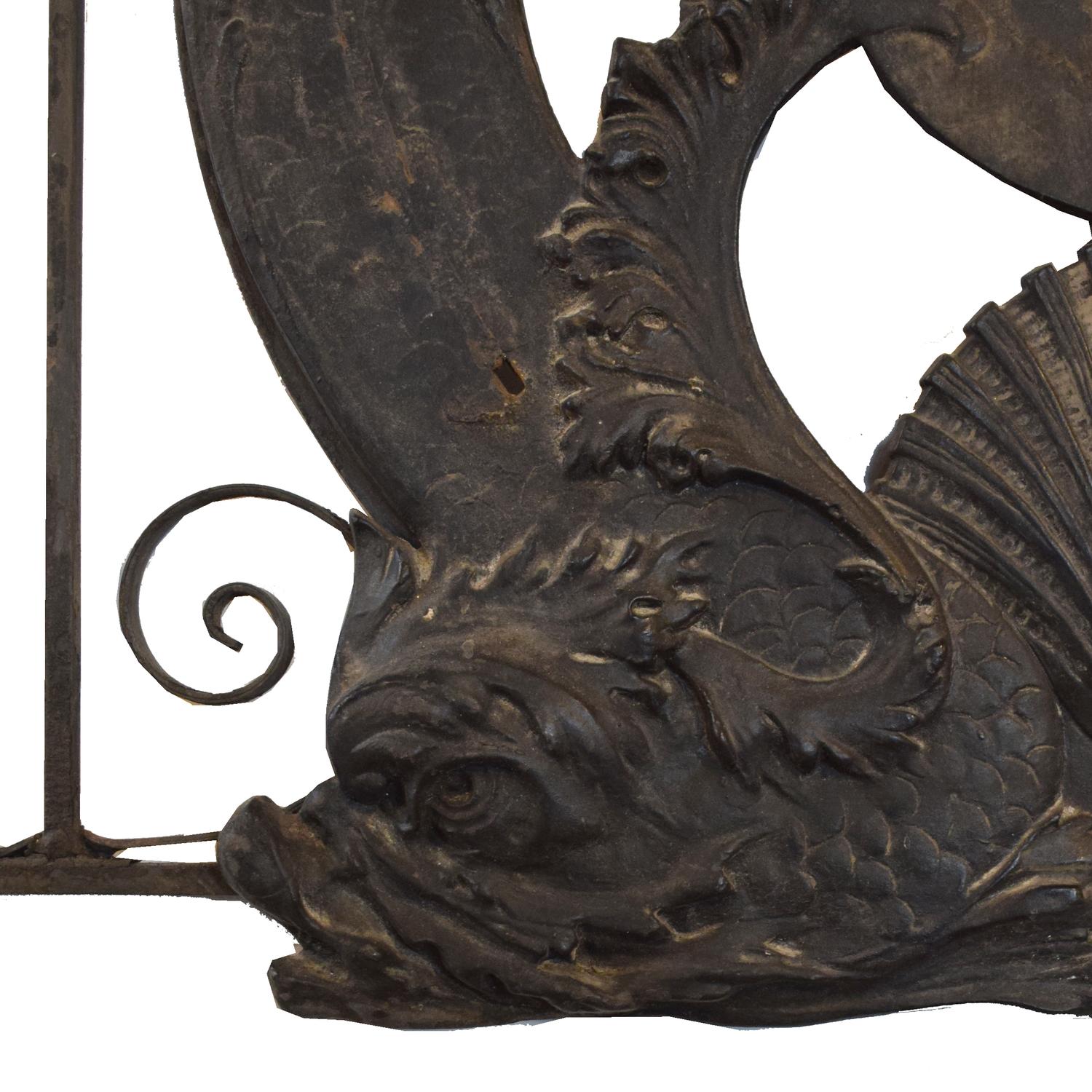 A Wrought Iron Grill from the Fisher Building, Chicago, IL. 48.25" W x .75" D x 32.5" H — United States, 1896