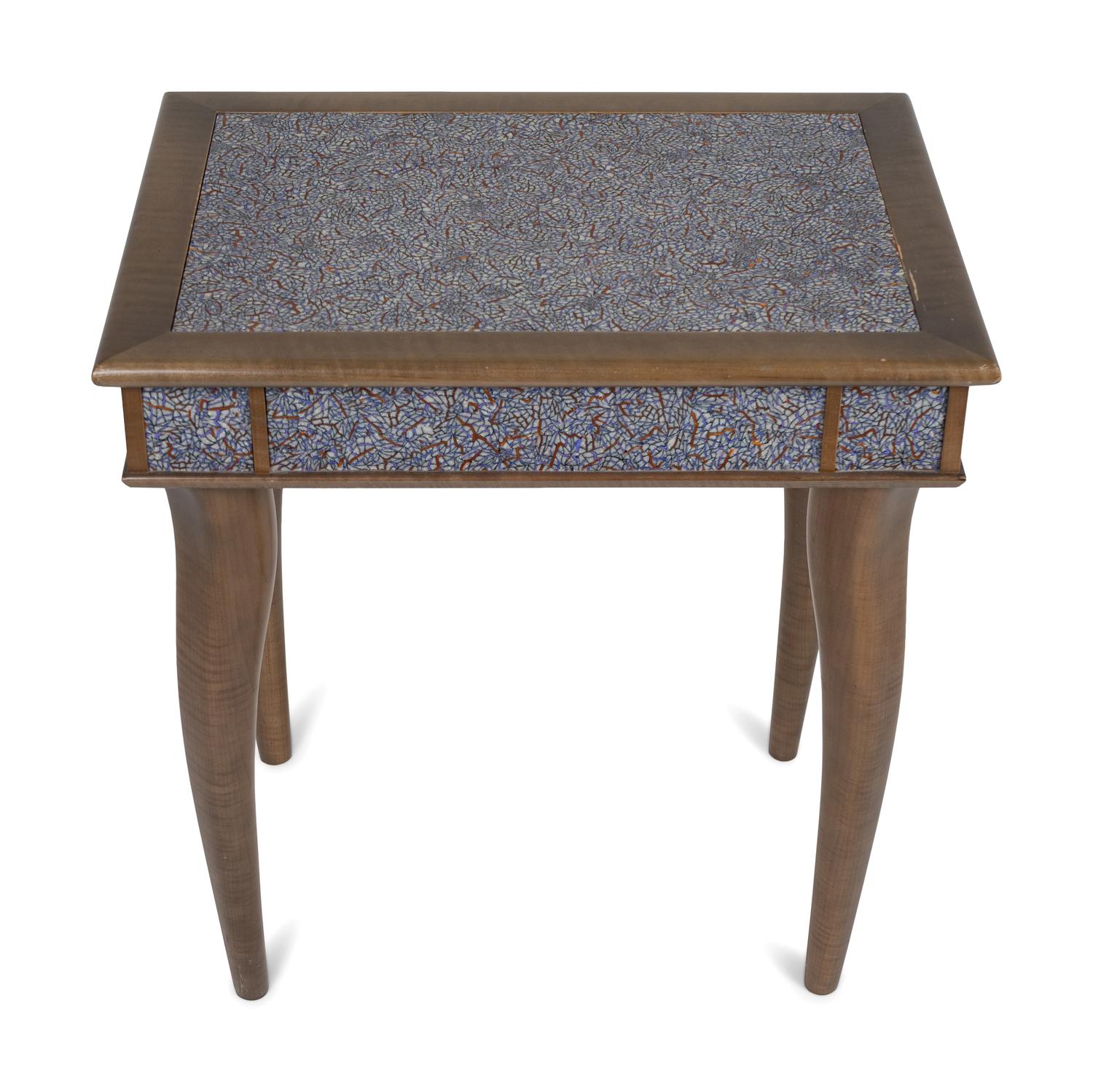 A Studio Craft Millefiori Ceramic Inlaid Side Table