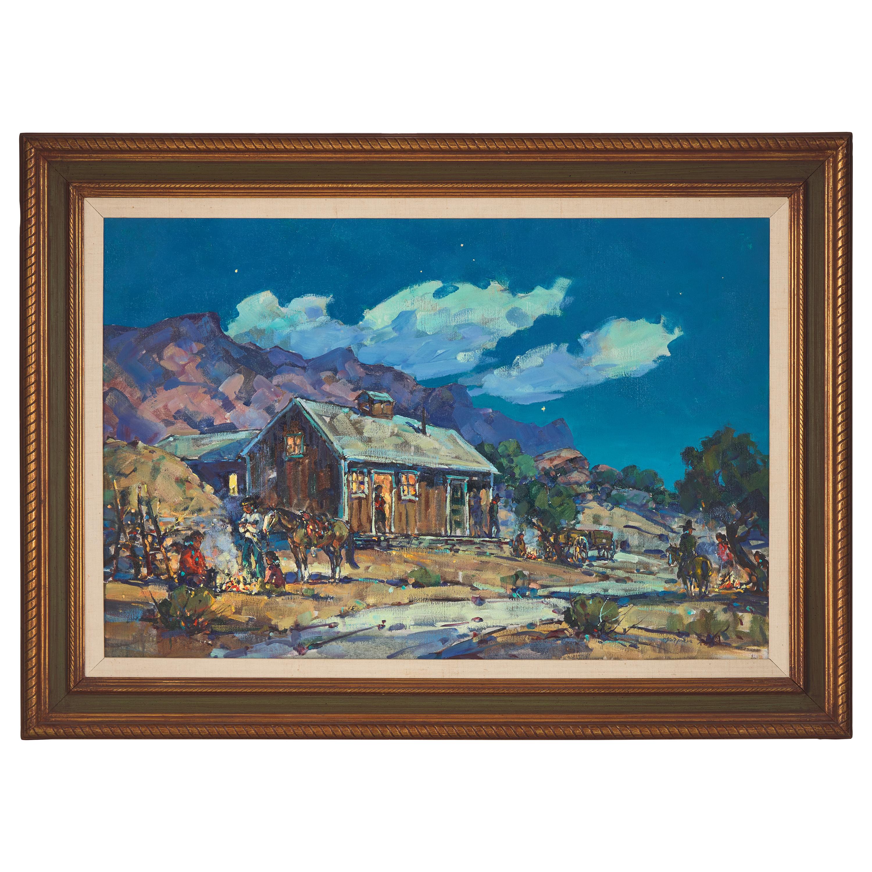 Marjorie Reed (American, 1915-1996) — Overnight Guests at Cedar Ridge Trading Post
