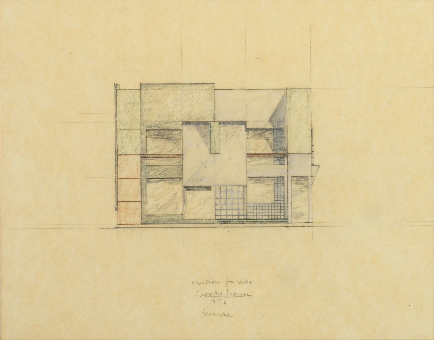 Group of 8 Architectural Drawings from The Crooks' House, 1976